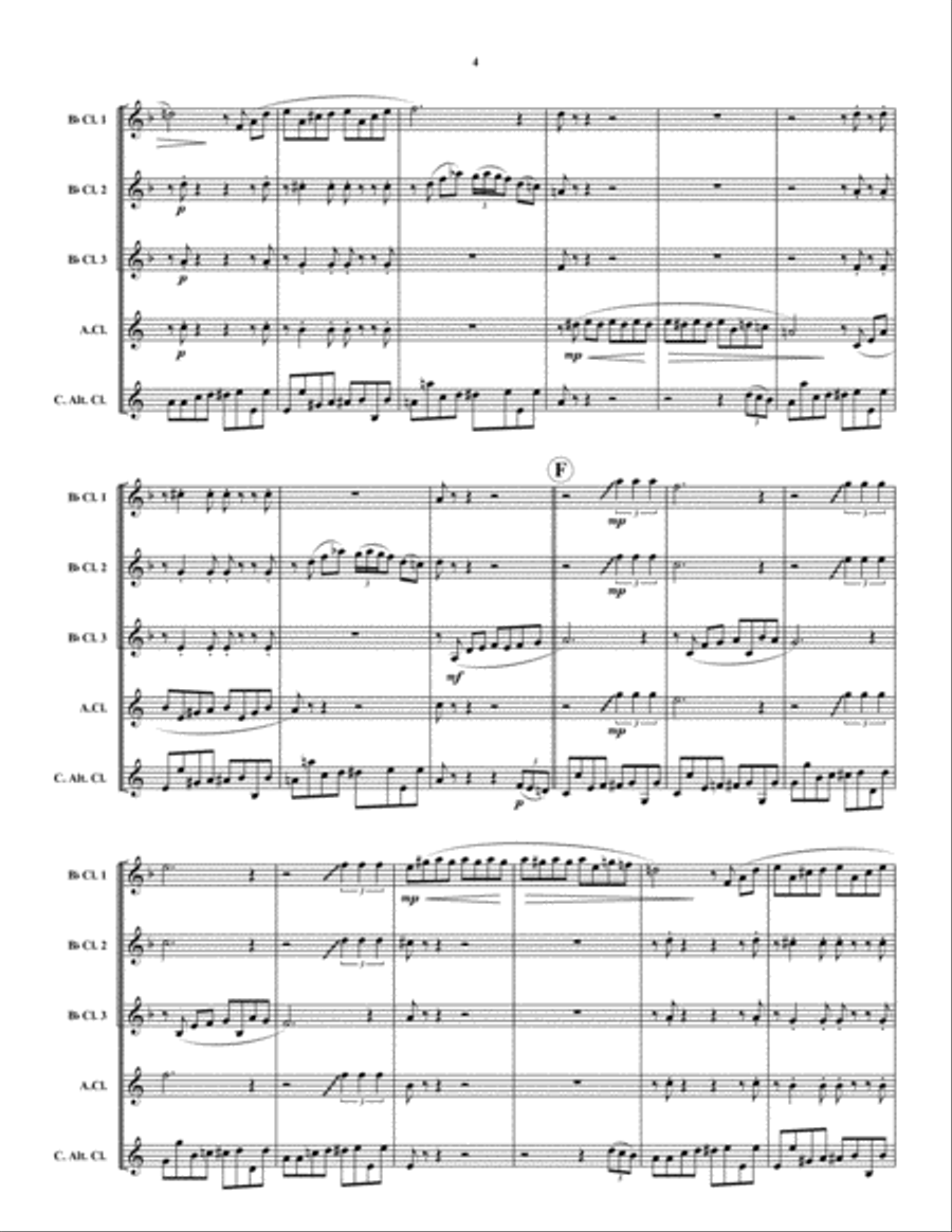 Fur Elise Boogie Woogie Clarinet scores gallery preview page 5
