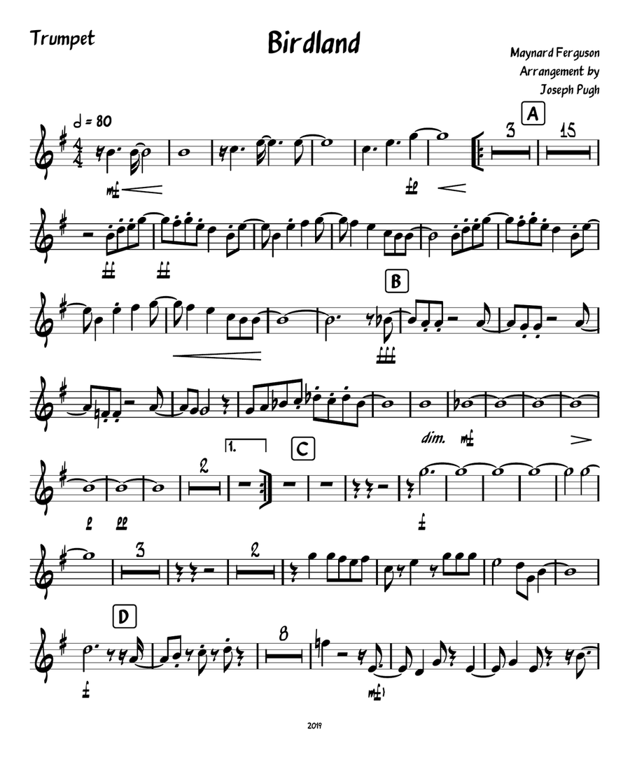 Birdland Brass Ensemble scores gallery preview page 3
