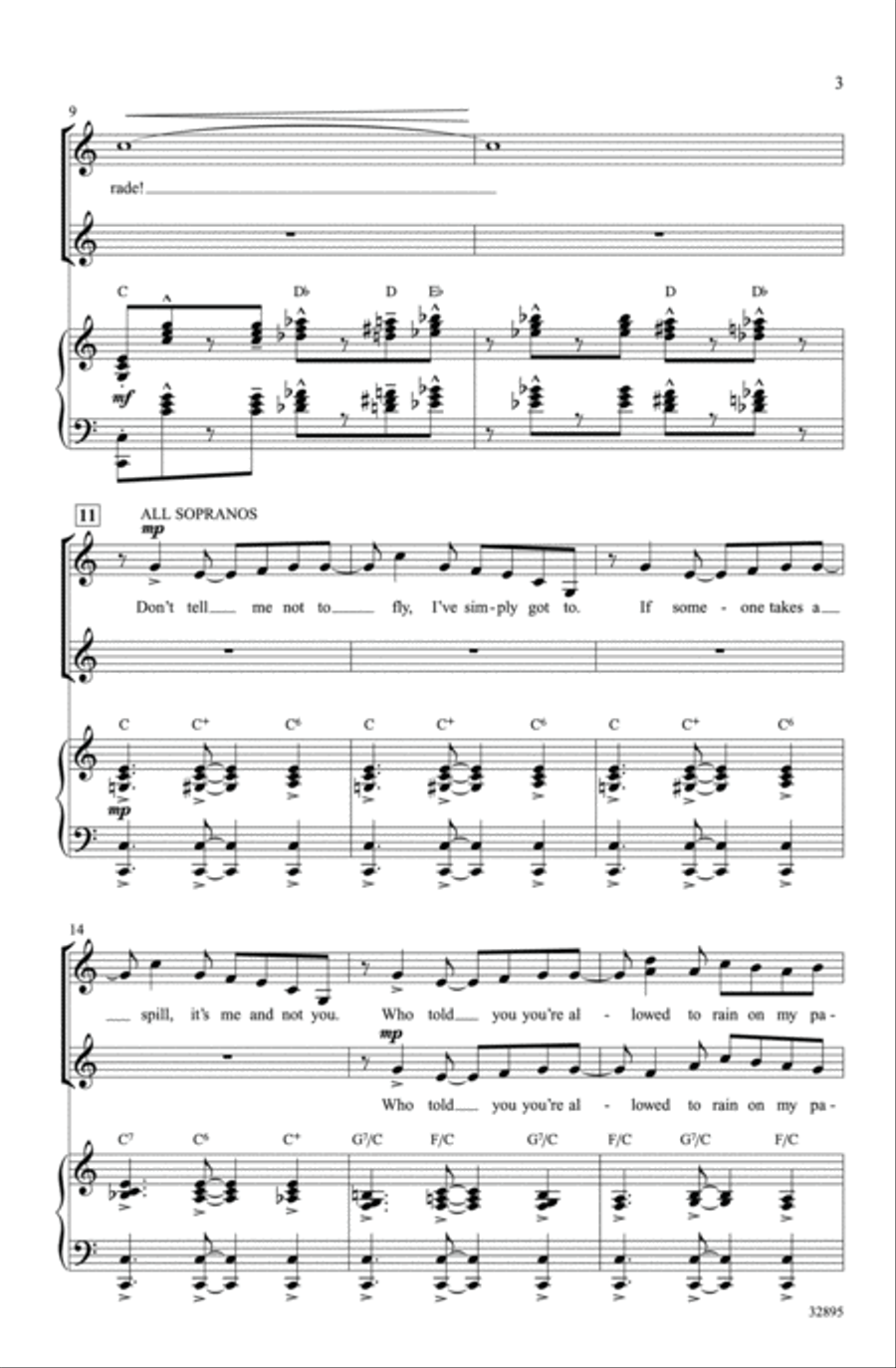 Don't Rain on My Parade Women's Choir scores gallery preview page 14