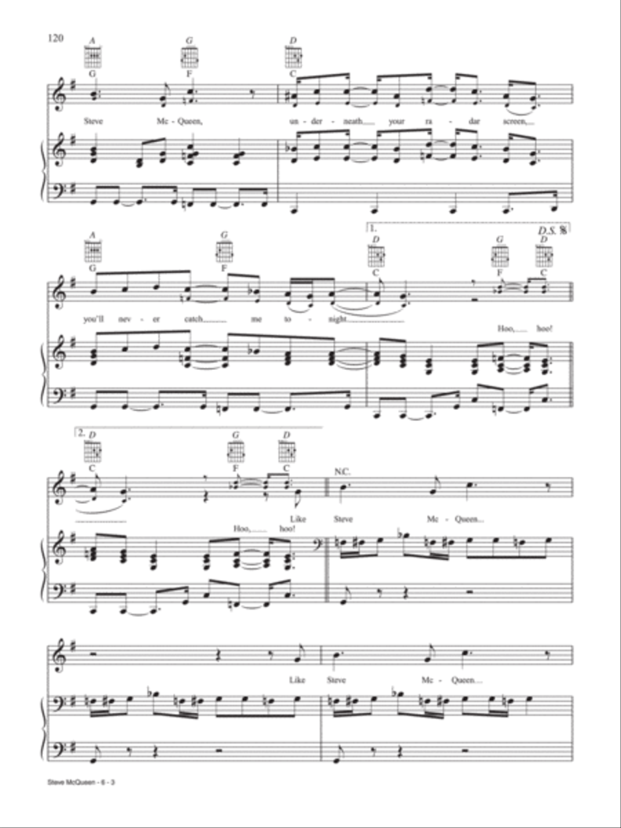 Steve McQueen Piano, Vocal, Guitar scores gallery preview page 3