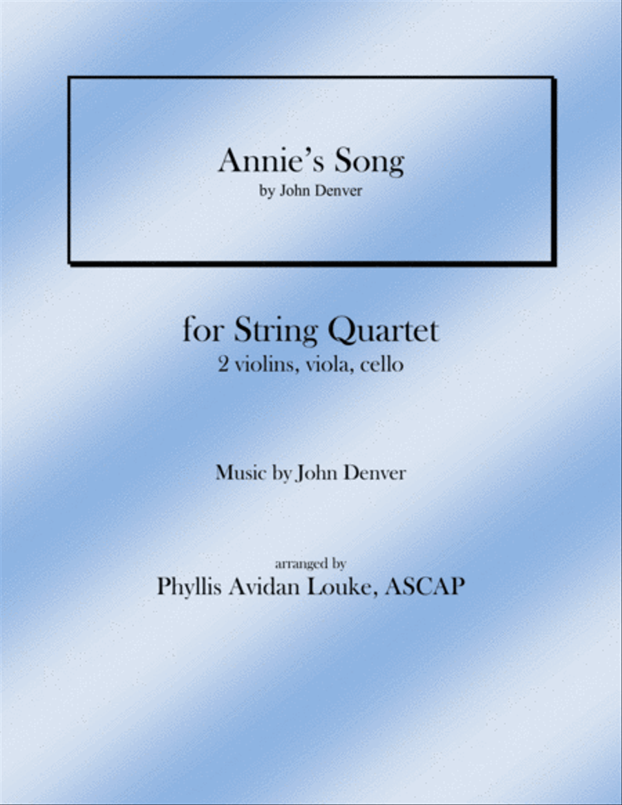 Annie's Song String Quartet scores gallery preview page 1