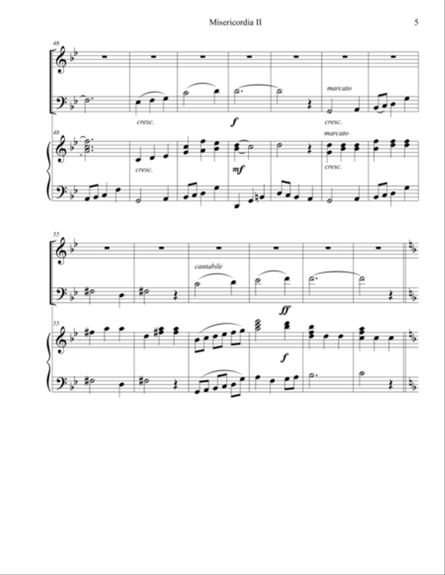 Misericordia II: Trio for Violin, Cello and Piano Piano Trio scores gallery preview page 5