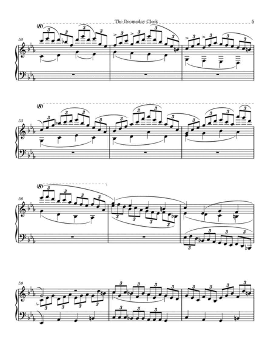 The Doomsday Clock Piano Solo scores gallery preview page 5