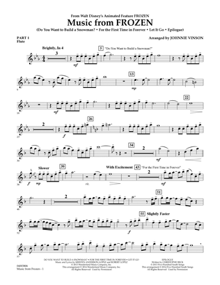 Book cover for Music from "Frozen" - Pt.1 - Flute