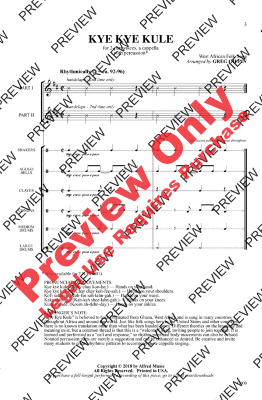 Kye Kye Kule 2-Part scores gallery preview page 2