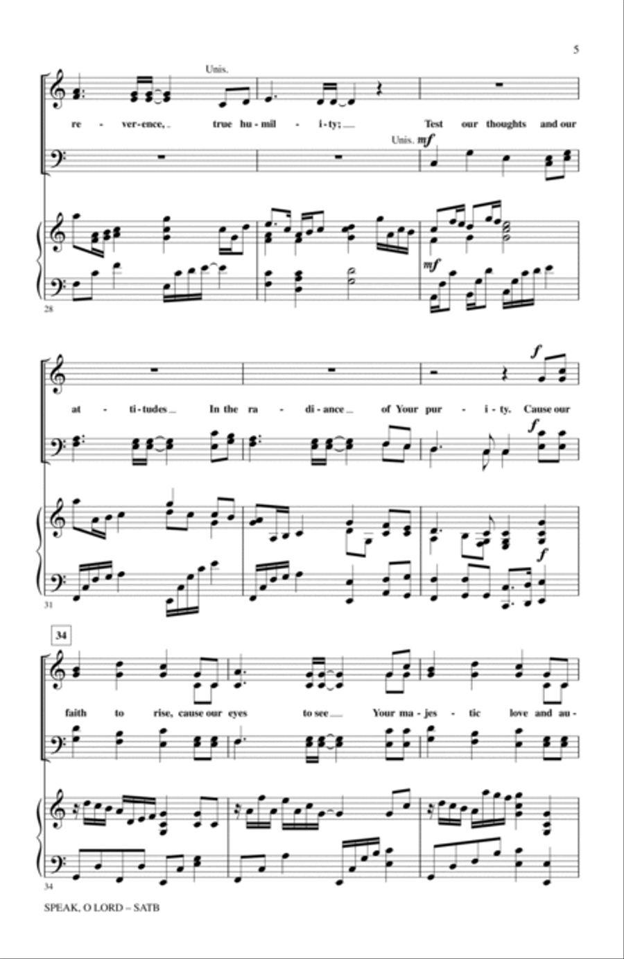 Speak O Lord (arr. Benjamin Harlan) 4-Part scores gallery preview page 4