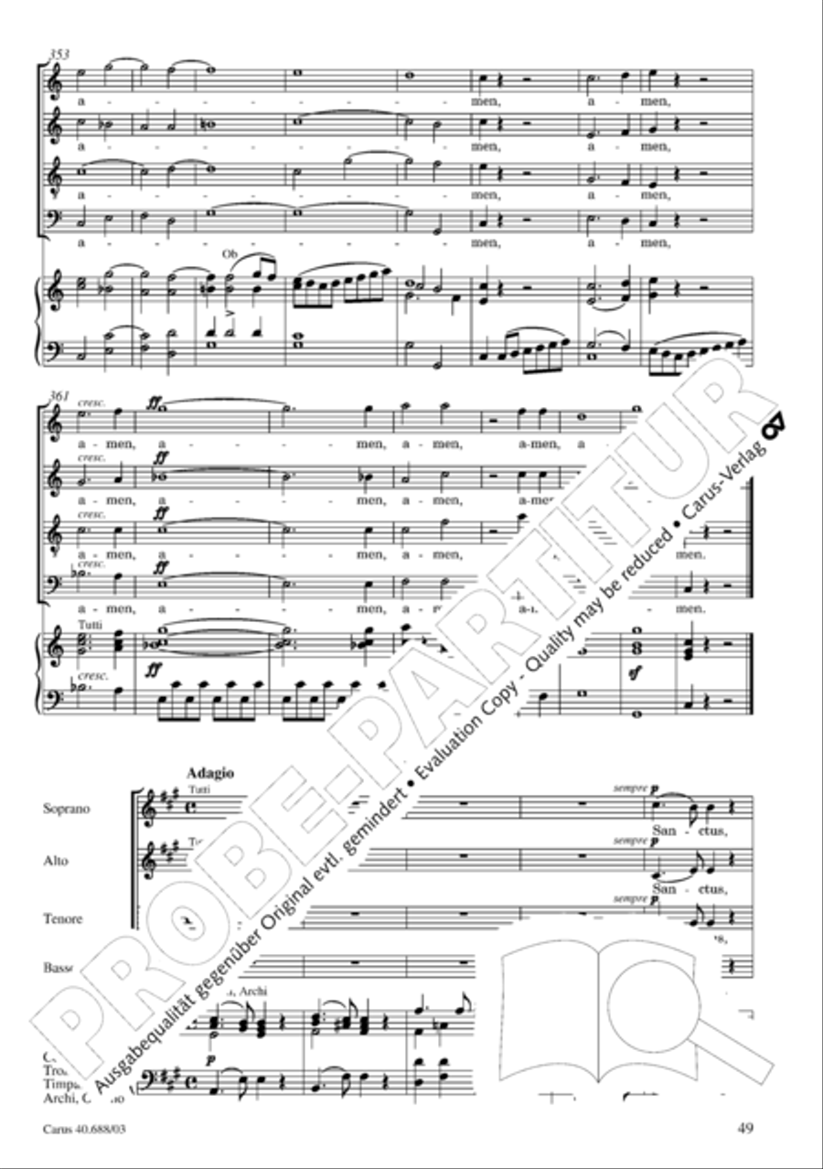 Mass in C Major Mass in C Major 4-Part scores gallery preview page 50