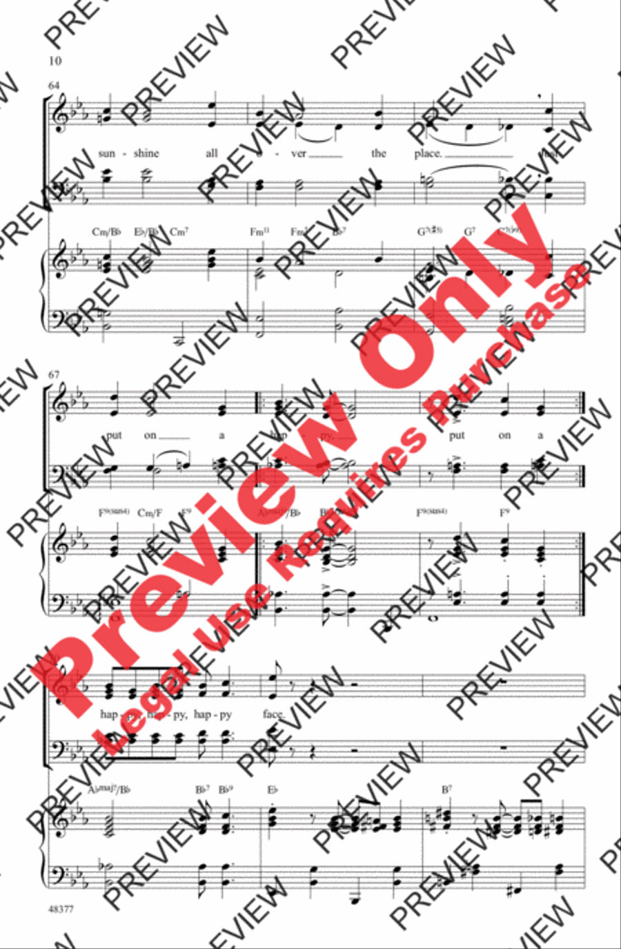 Happy Face Medley Happy Face Medley 4-Part scores gallery preview page 10