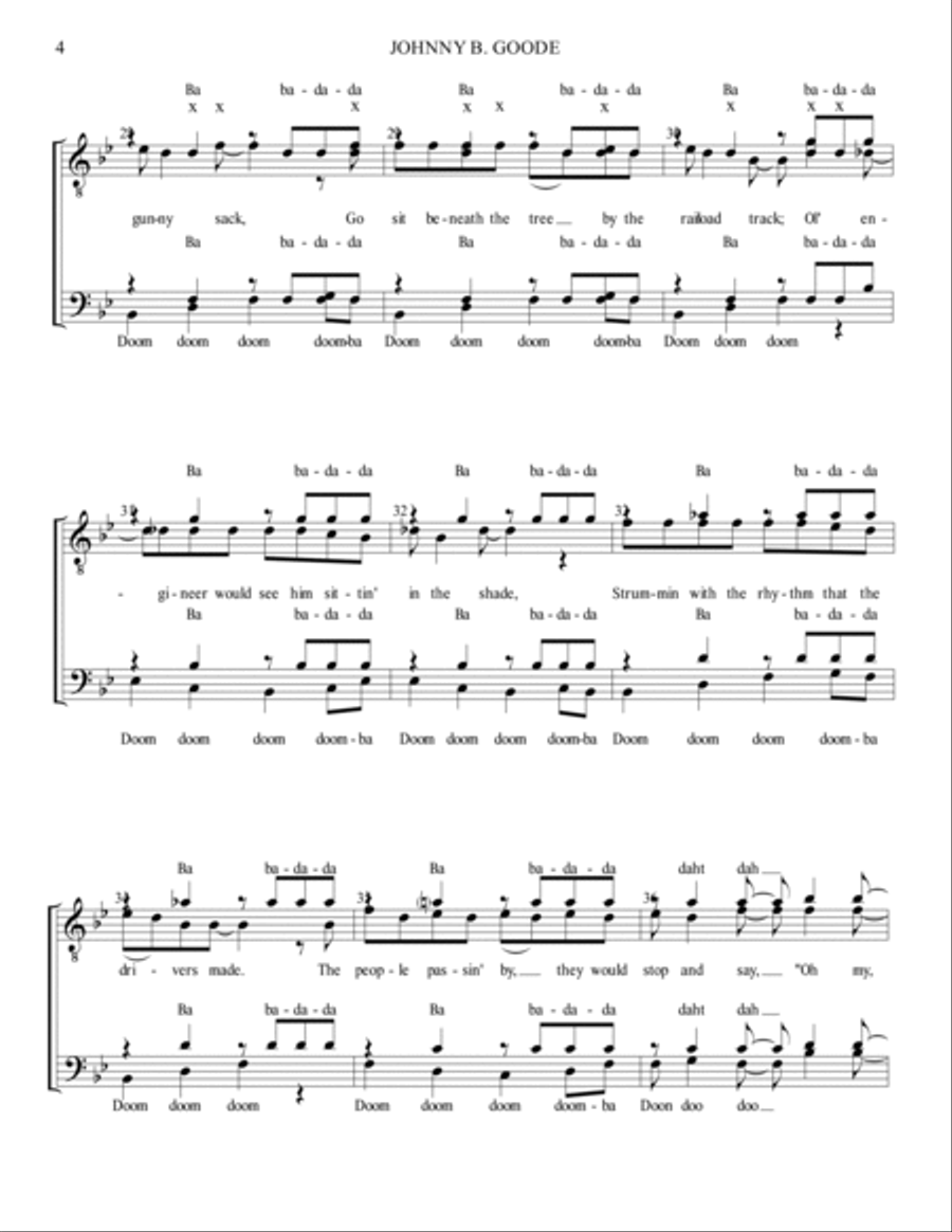 Johnny B. Goode TTBB scores gallery preview page 4