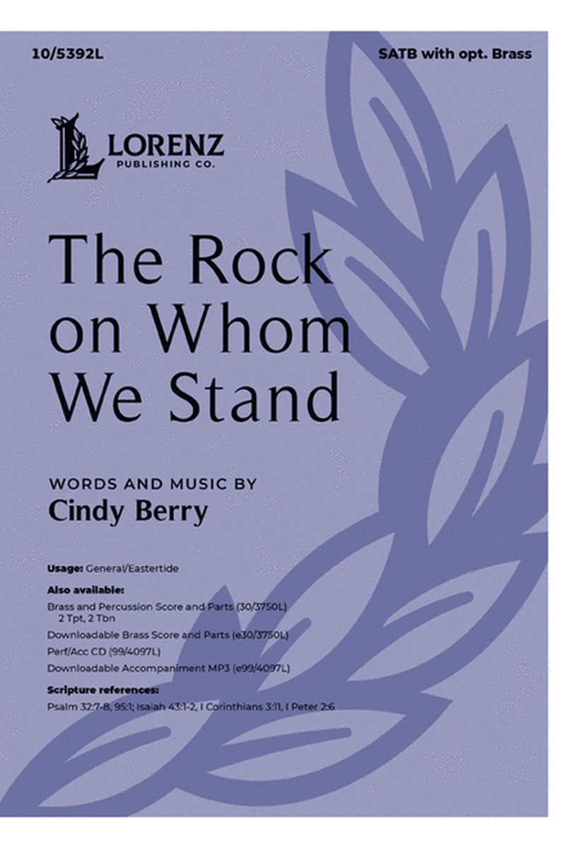 The Rock on Whom We Stand - Brass Quartet Score and Parts