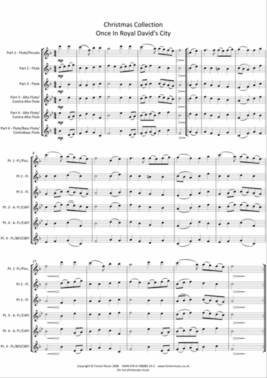 Christmas Collection Flute Quartet scores gallery preview page 2