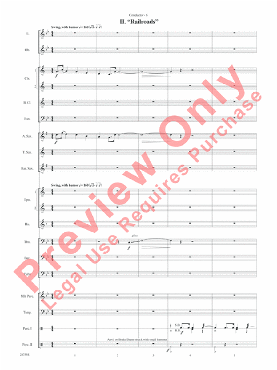 River Valley Legacy (I. River Echoes, II. Railroads, III. Machines, IV. Traditions) Concert Band scores gallery preview page 9