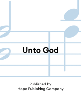 Book cover for Unto God