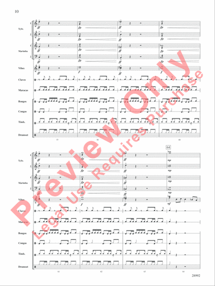 Adelieland (from Happy Feet) Percussion Ensemble scores gallery preview page 11