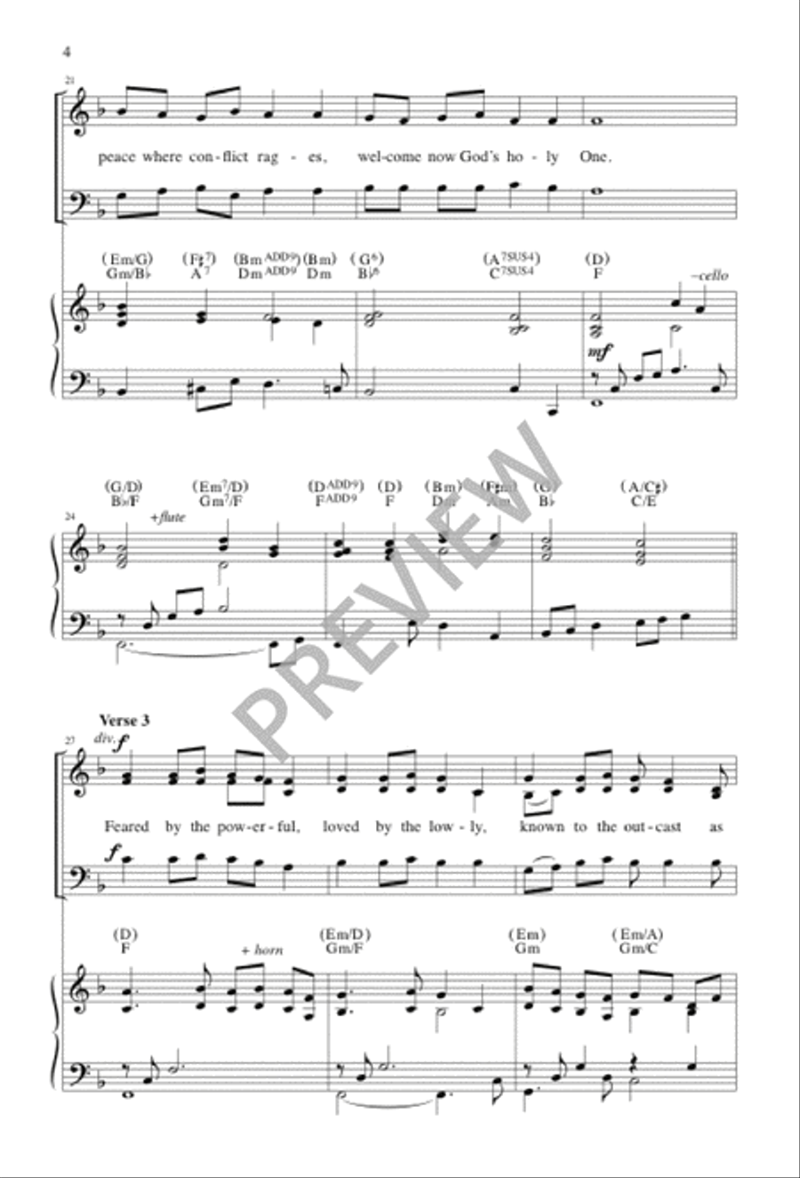 God's Beloved One God's Beloved One 3-Part scores gallery preview page 4