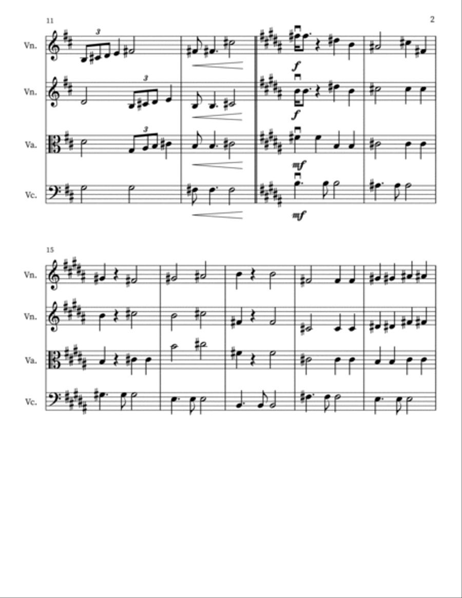 Listen Listen String Quartet scores gallery preview page 2