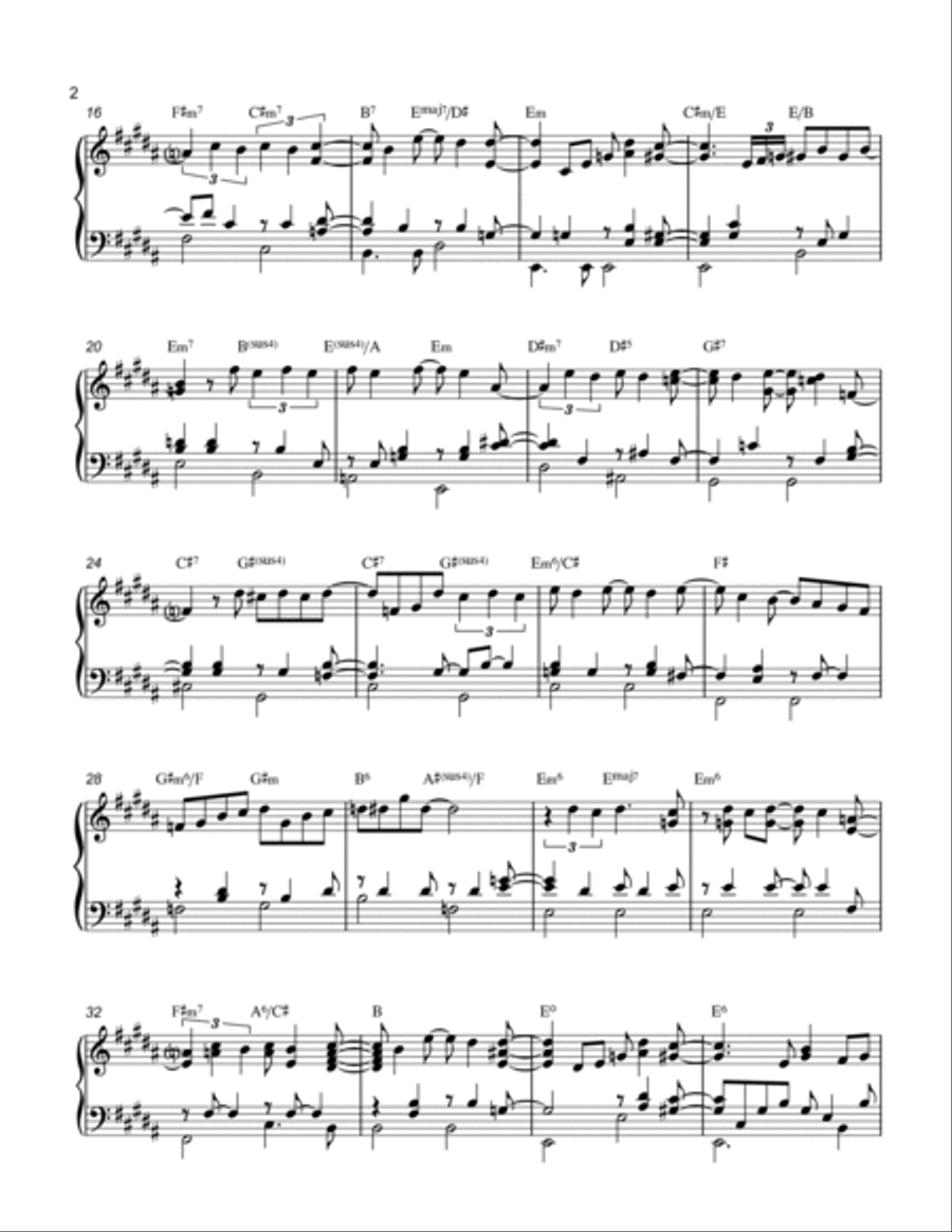 Corcovado Piano Solo scores gallery preview page 2
