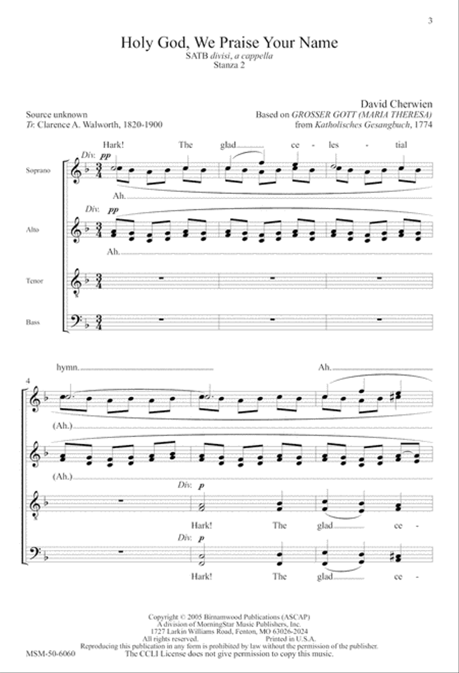 Five Choral Stanzas, Set 2 4-Part scores gallery preview page 3