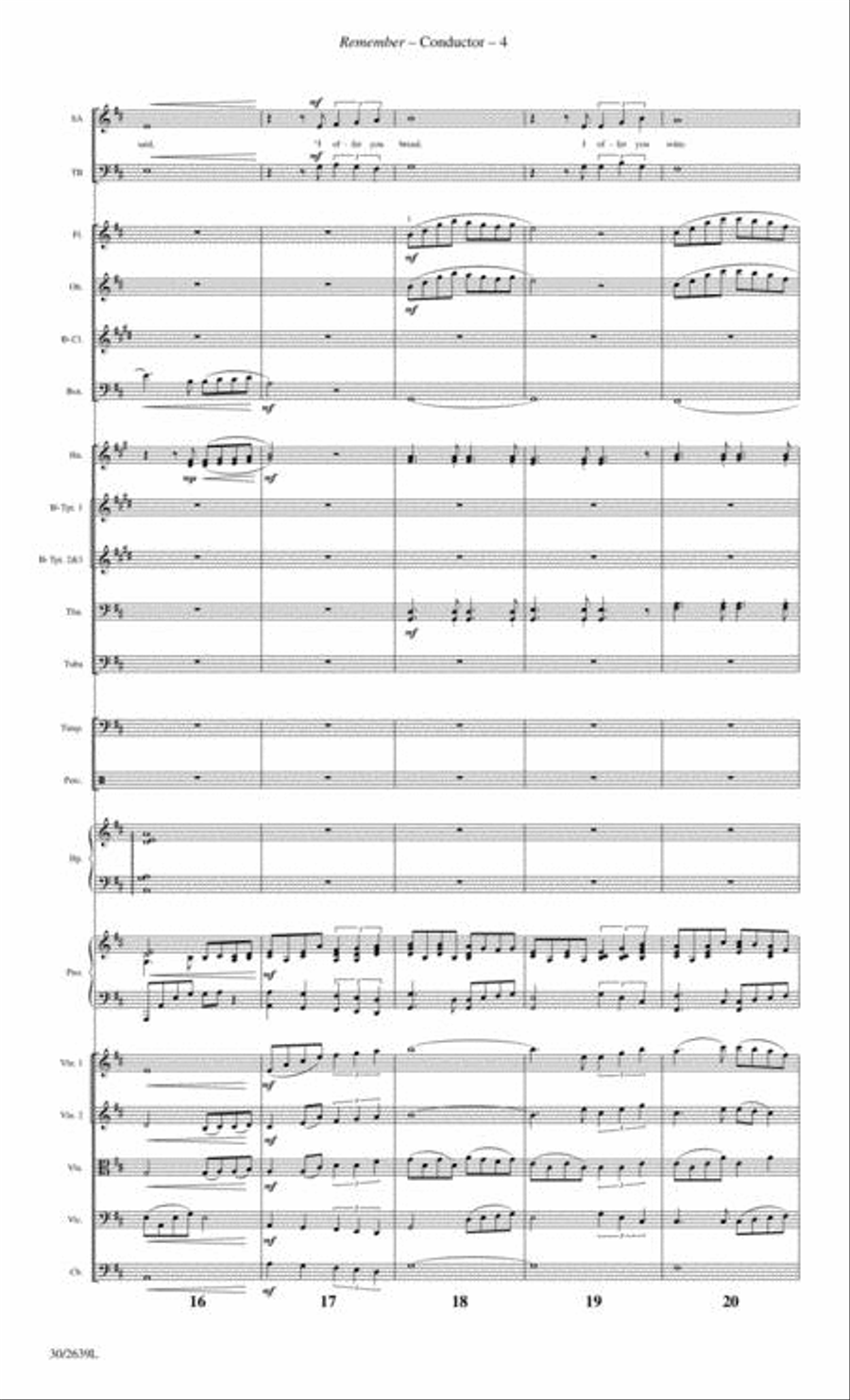 Remember - Orchestral Score and Parts Choir scores gallery preview page 5