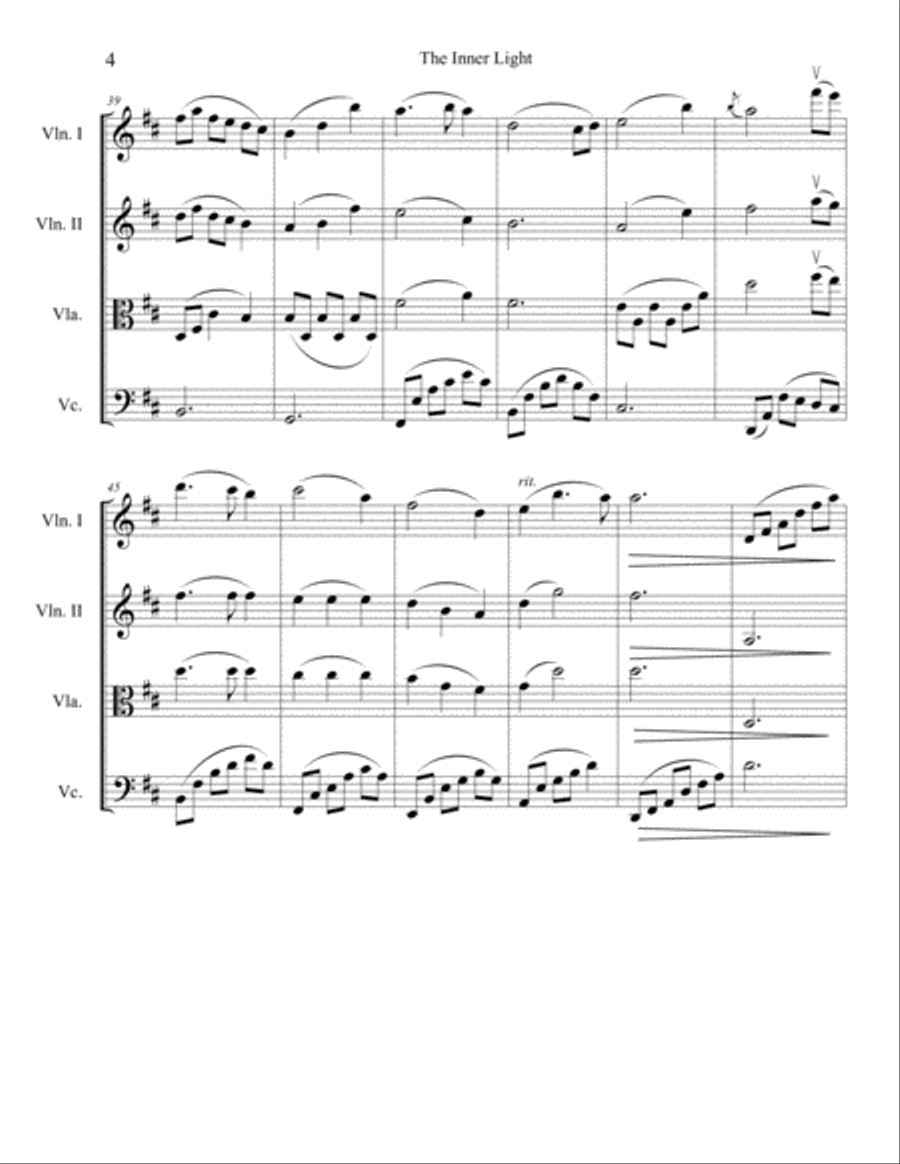 Star Trek(r) - The Inner Light String Quartet scores gallery preview page 4