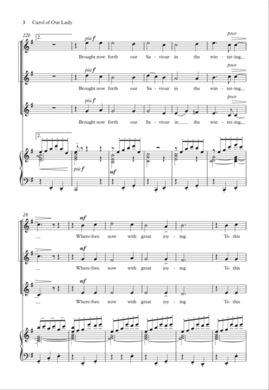 Carol of Our Lady SSA scores gallery preview page 3