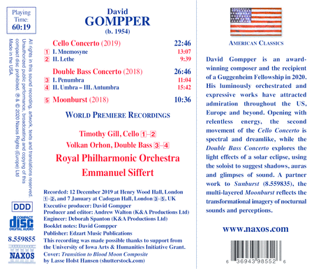 Gompper: Cello Concerto; Double Bass Concerto; Moonburst