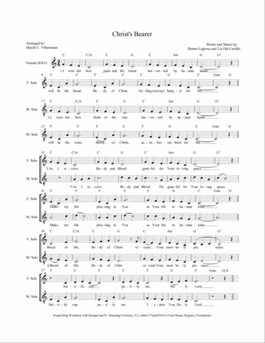 Christ's Bearer Small Ensemble scores gallery preview page 1