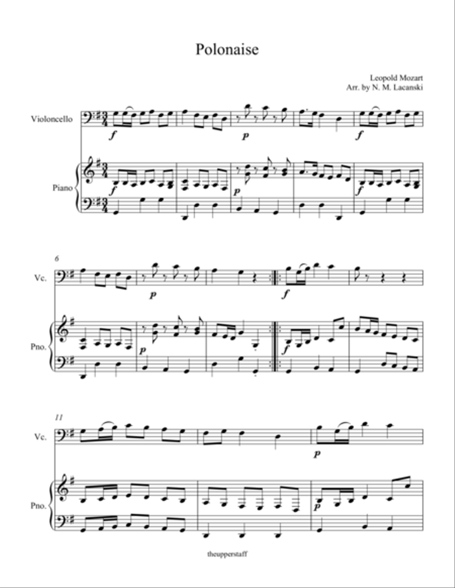 Polonaise Polonaise Piano scores gallery preview page 1