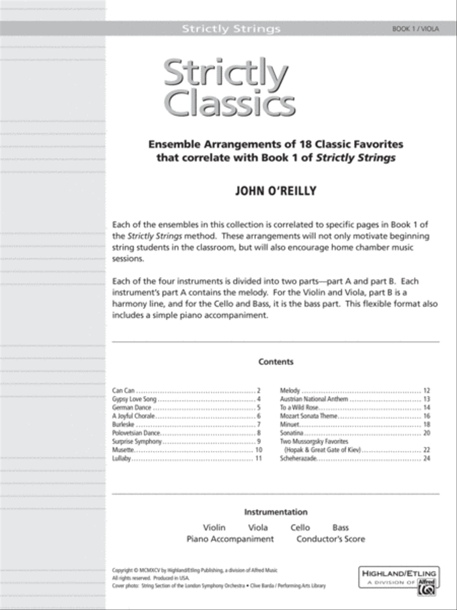 Strictly Classics, Book 1 Chamber Orchestra scores gallery preview page 2