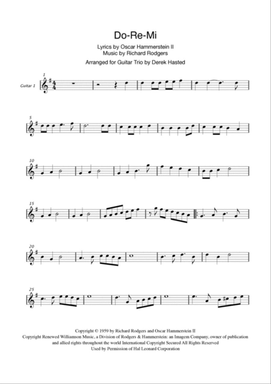 Do-Re-Mi Guitar Ensemble scores gallery preview page 3