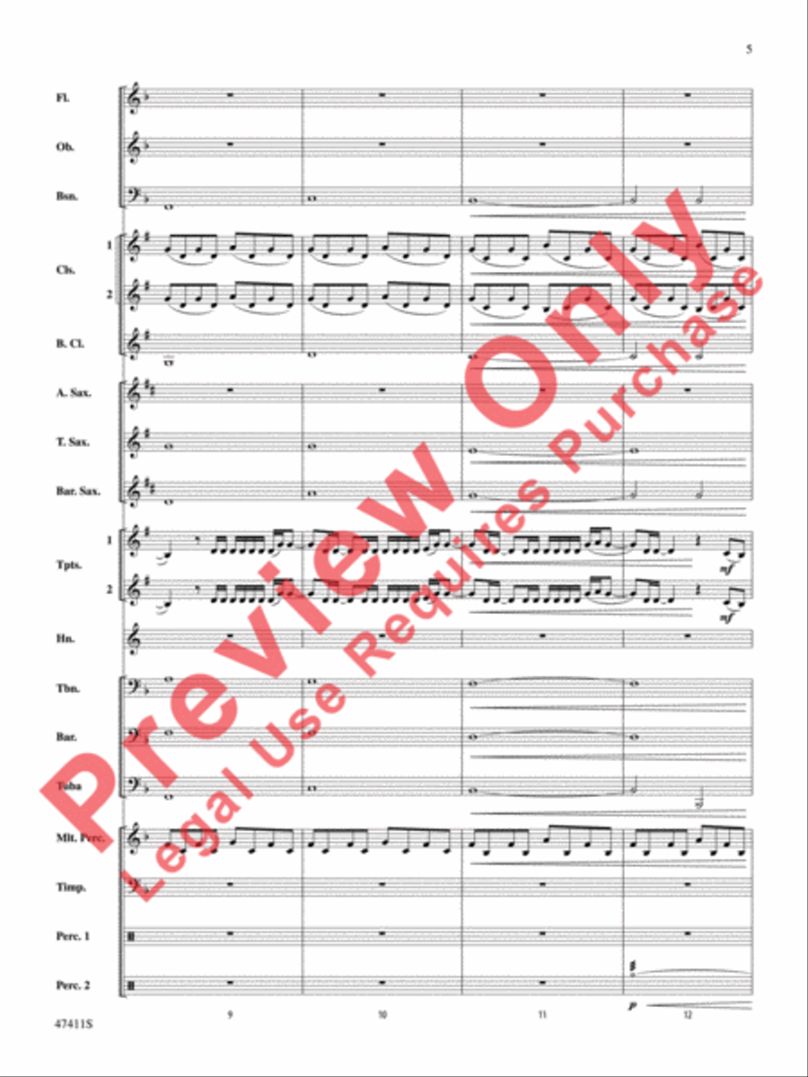 I'll Fight Concert Band scores gallery preview page 6