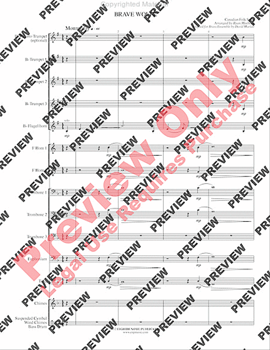 Brave Wolfe Brave Wolfe Small Ensemble scores gallery preview page 3