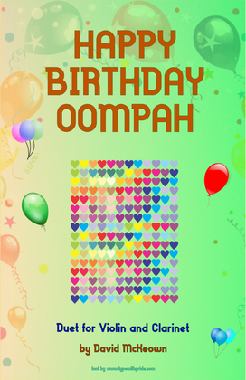 Book cover for Happy Birthday Oompah, for Violin and Clarinet Duet