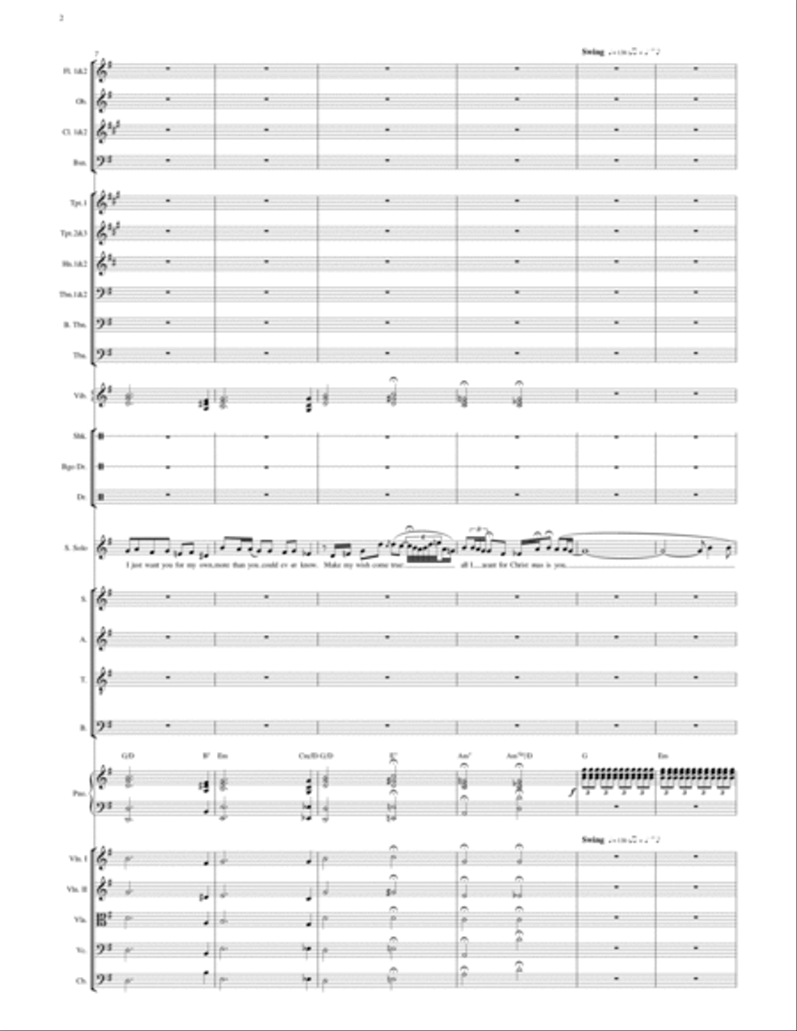 All I Want For Christmas Is You 4-Part scores gallery preview page 2