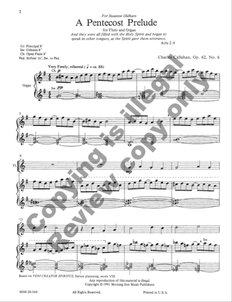 A Pentecost Prelude for Flute and Organ Flute Solo scores gallery preview page 8