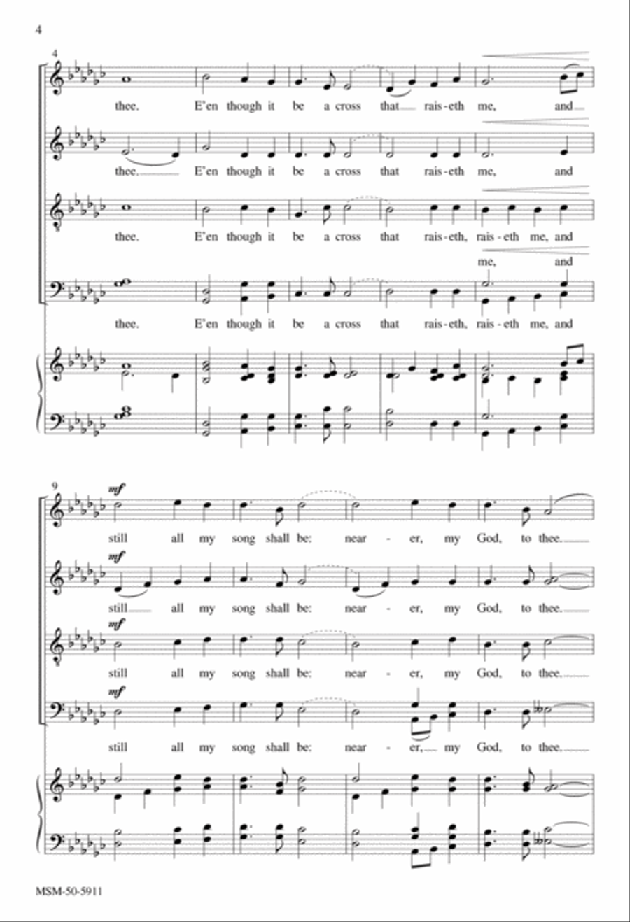 Nearer, My God, to Thee Divisi scores gallery preview page 3