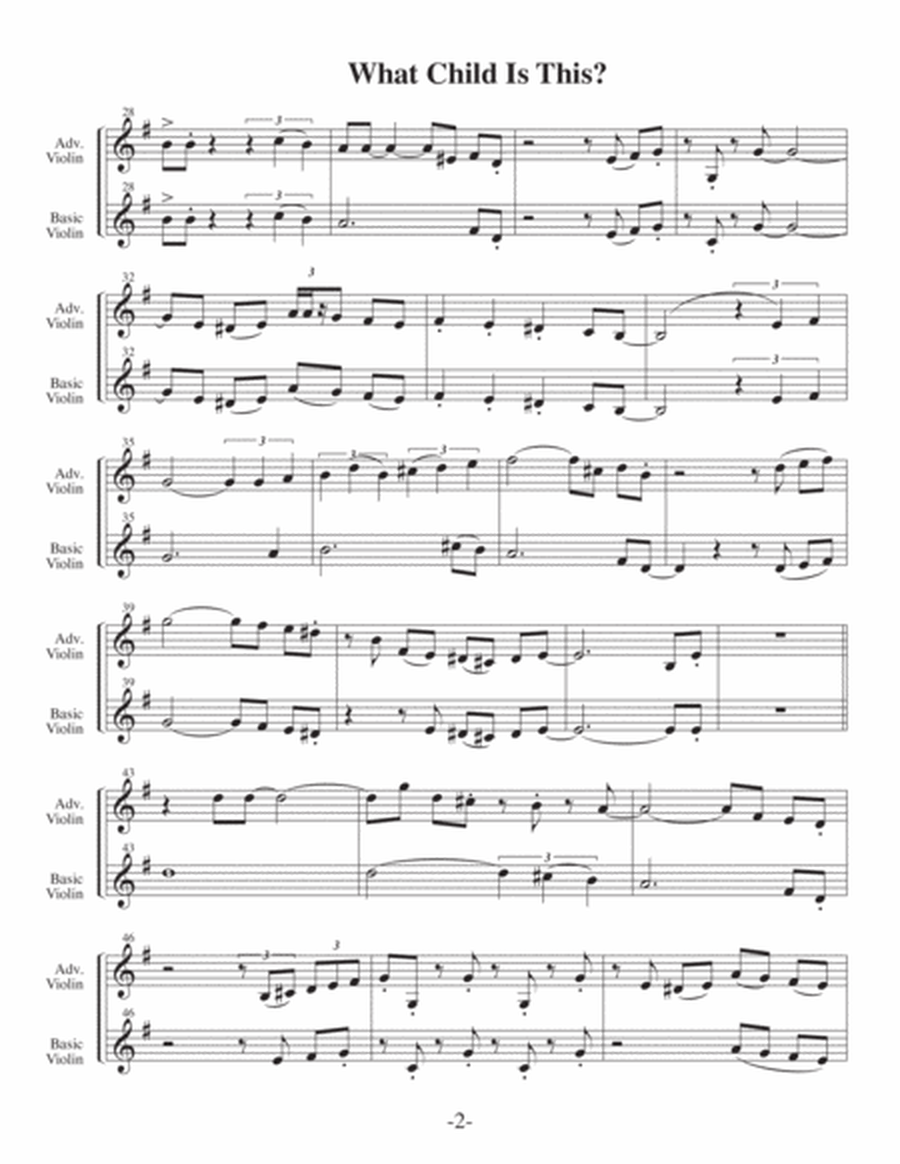 What Child Is This?-v2 (Arrangements Level 3-5 for VIOLIN + Written Acc) image number null