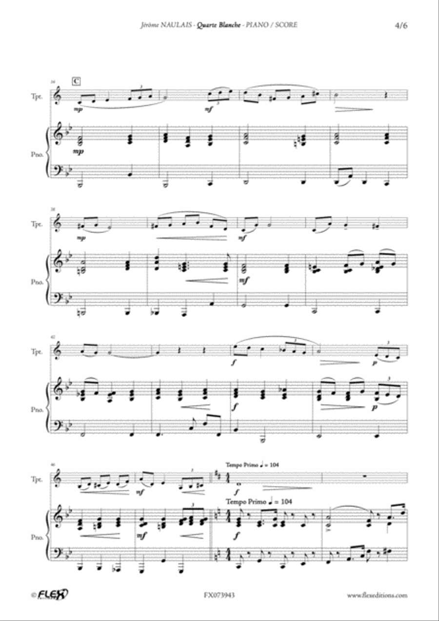 Quarte Blanche Cornet scores gallery preview page 5