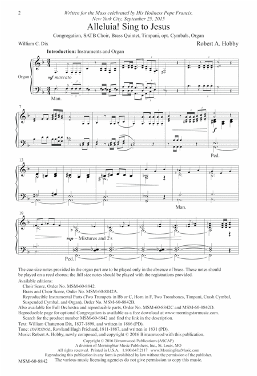 Alleluia! Sing to Jesus Alleluia! Sing to Jesus 4-Part scores gallery preview page 2