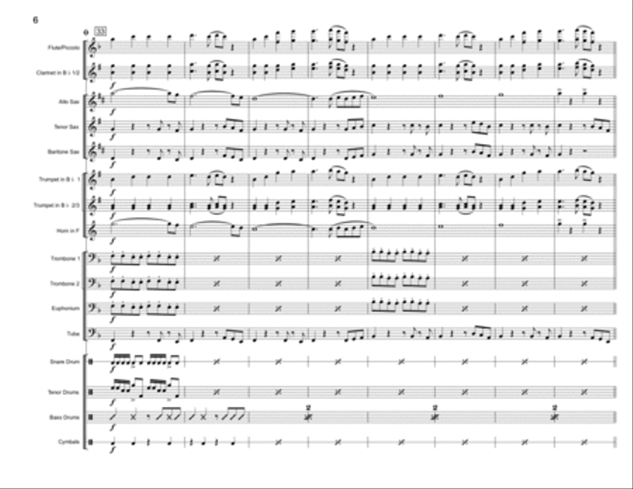 Hot To Go! Hot To Go! Marching Band scores gallery preview page 6