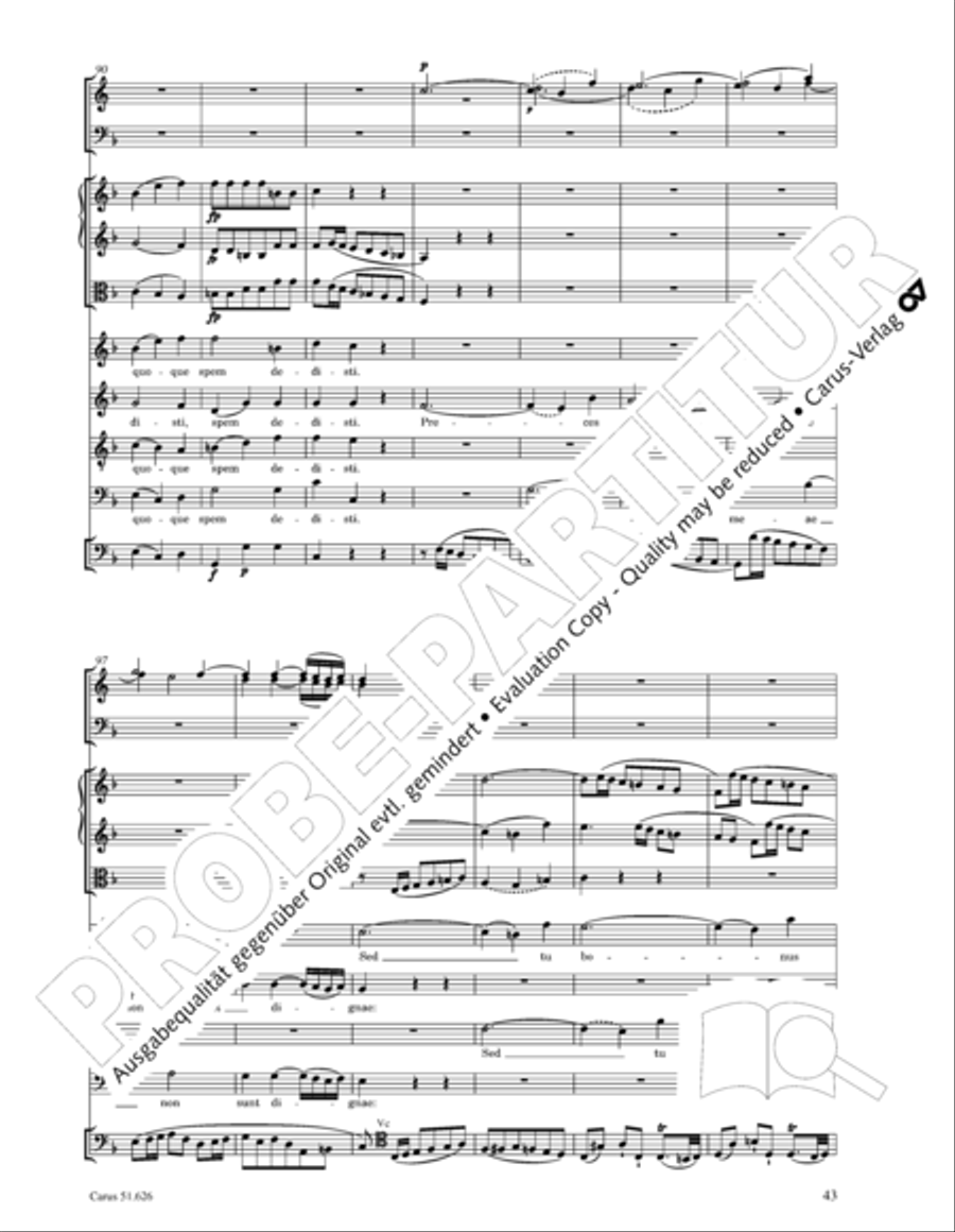 Missa longa in C major (Missa longa in C) 4-Part scores gallery preview page 55