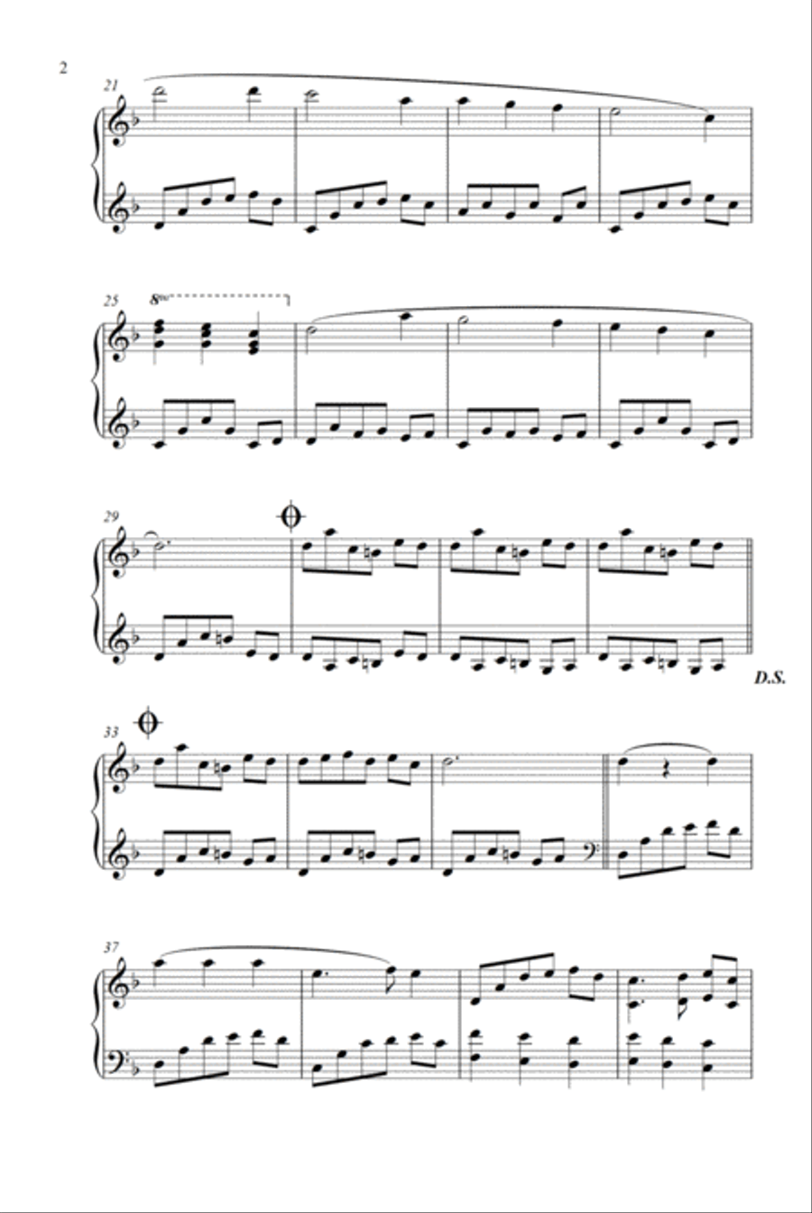 Scarborough Fair/canticle Piano Solo scores gallery preview page 2