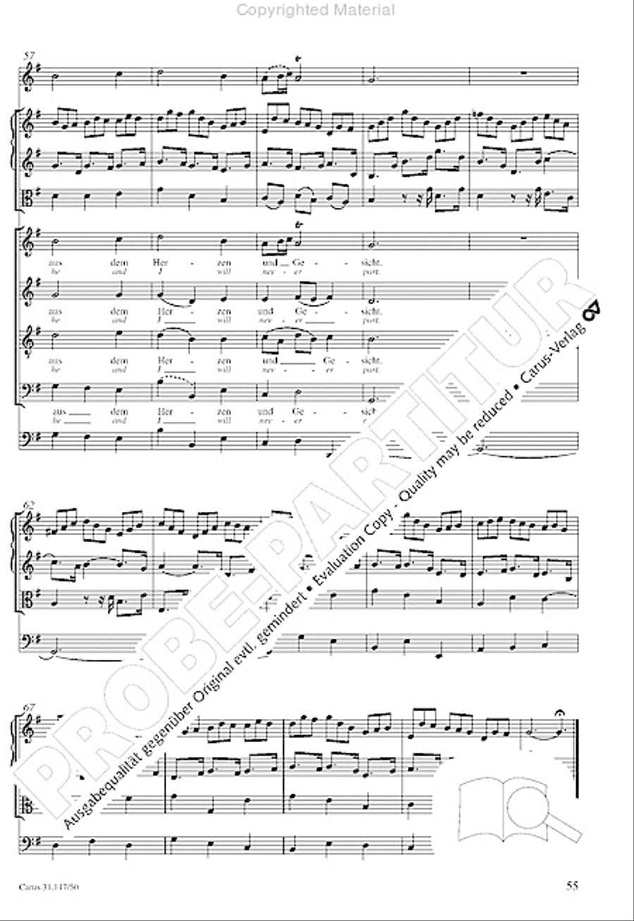 Heart and mouth and thought and action (Herz und Mund und Tat und Leben) (Herz und Mund und Tat und Leben) 4-Part scores gallery preview page 57
