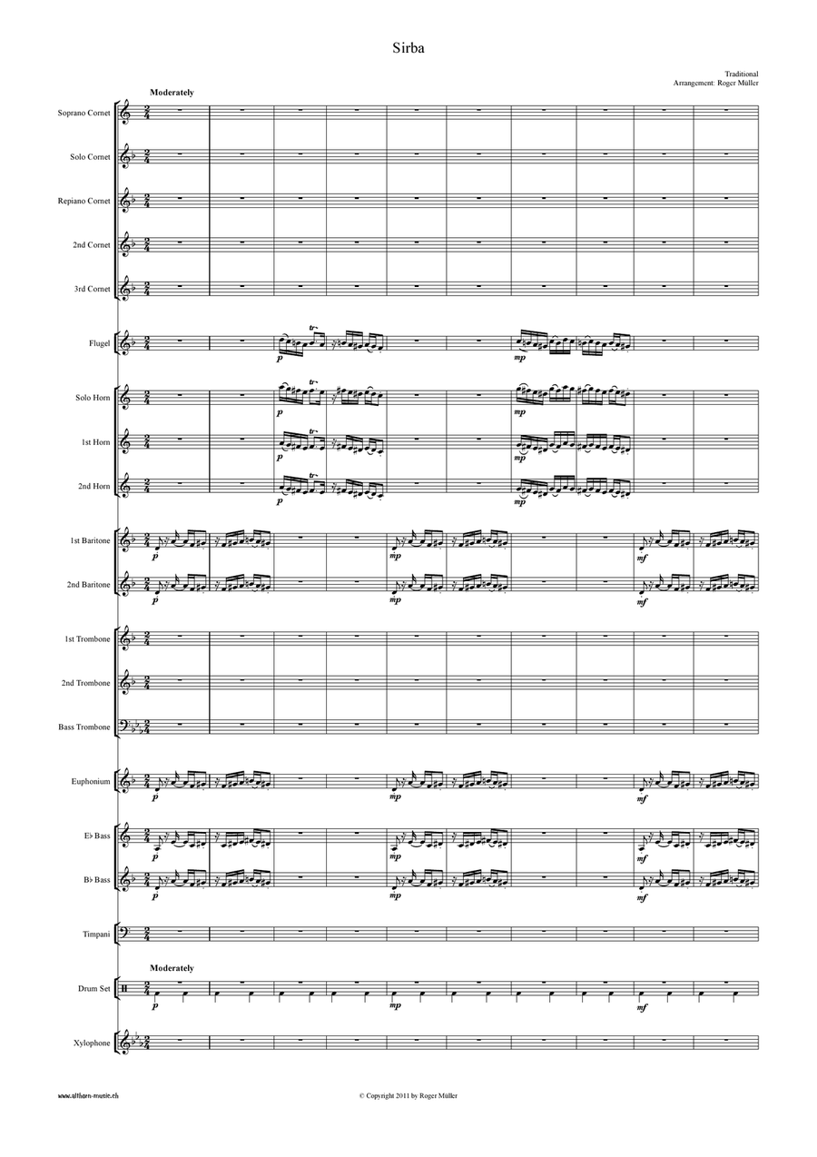 Sirba Brass Band scores gallery preview page 3