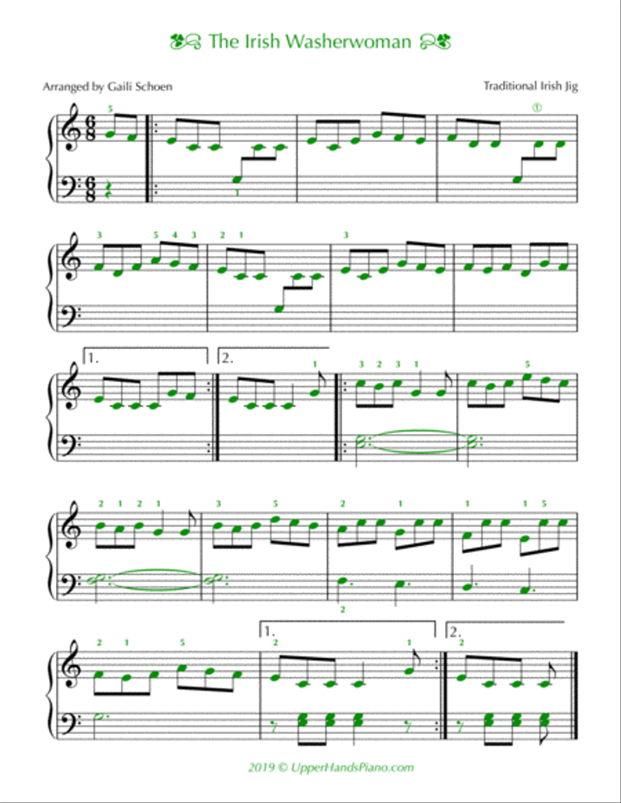 Irish Washerwoman Easy Flute Digital Sheet Music Sheet