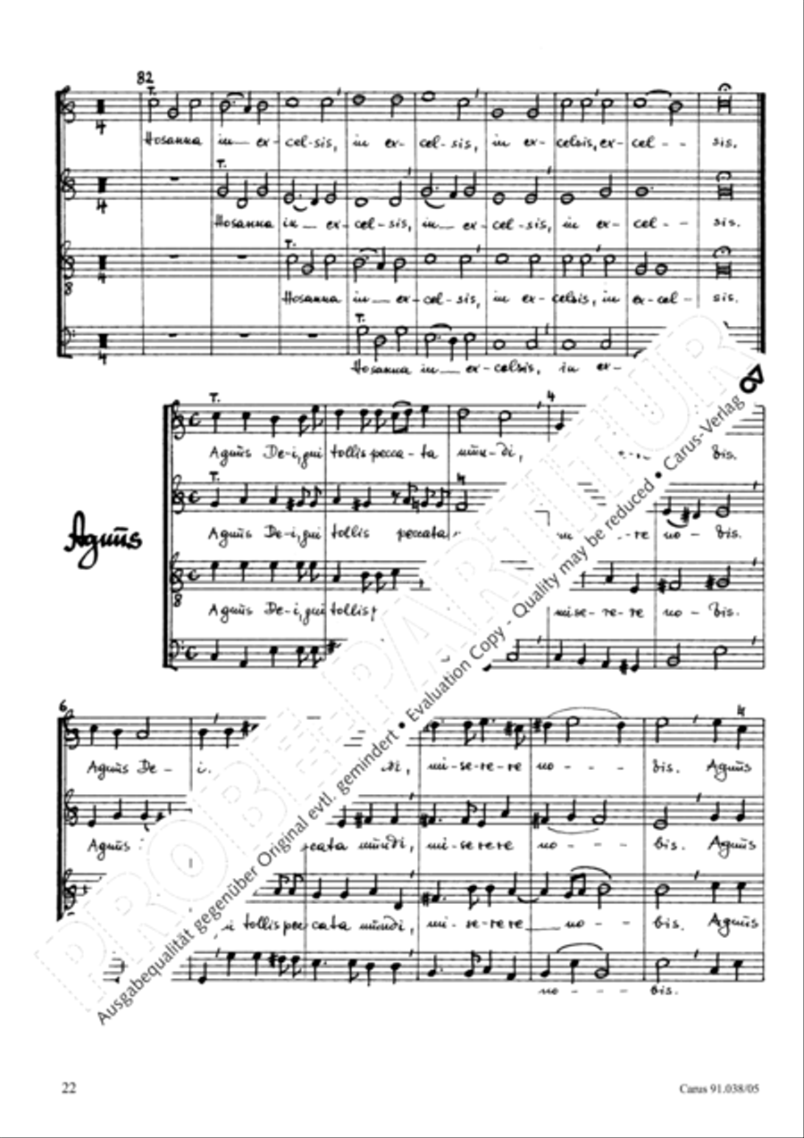 Missa Salvatoris 4-Part scores gallery preview page 23