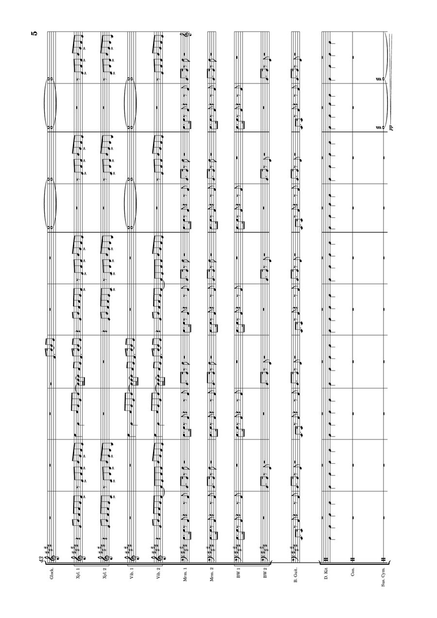Cheerleader Percussion Ensemble scores gallery preview page 6