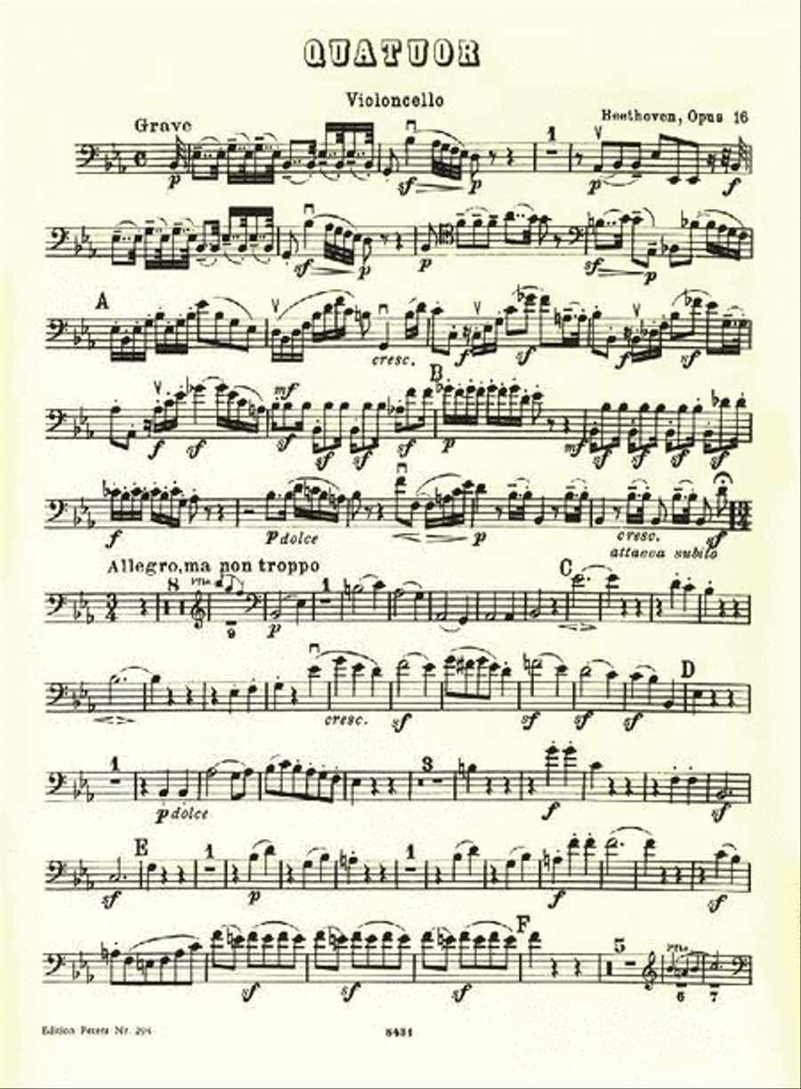 Piano Quartet in E flat Op. 16 Piano Quartet scores gallery preview page 4