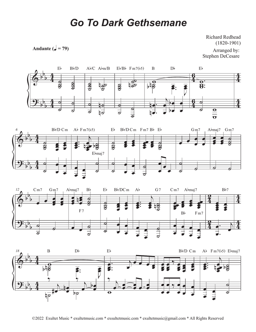 Go To Dark Gethsemane (Viola solo and Piano) Piano scores gallery preview page 5