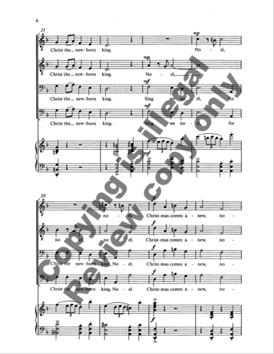 Christmas Comes Anew (Noel Nouvelet) TTBB scores gallery preview page 11
